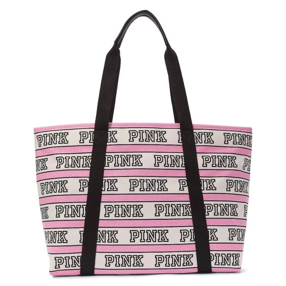 New PINK by Victoria’s Secret PINk Logo Tote Bag with Outer Zipper - Picture 1 of 2